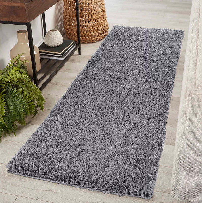 Desire Rugs Dunkelgrau Shaggy Teppich 60x220 cm für Wohnzimmer 45 mm Florhöhe - 5056095210393