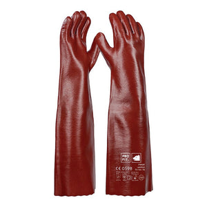 B-Ware PROFIT Chemikalienschutzhandschuh Schutzhandschuh PVC Größe 10 rotbraun 6 P872