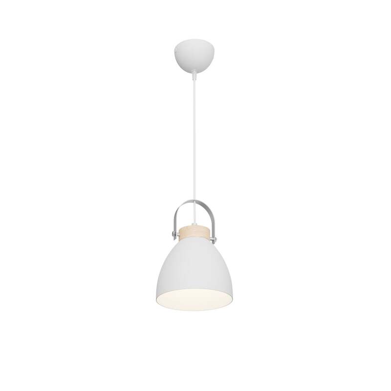 Lamkur Pendelleuchte Hängeleuchte Bergen LED Lampe dimmbar weiß Holz 18cm - 5907687431798