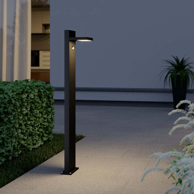 Lucande Wegeleuchte Silvan LED Gartenleuchte Pollerleuchte anthrazit 100cm - 4251096556759