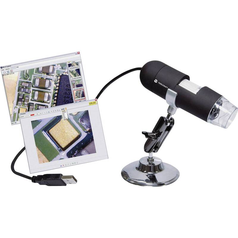 Toolcraft USB Mikroskop DigiMicro 2.0 Scale 200x Vergrößerung 2MP Kamera 350g - 4053199557127