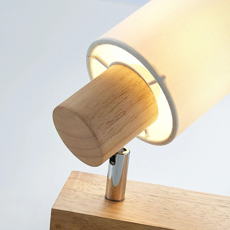 Lindby Deckenspot Wanessa LED Strahler Wandleuchte dimmbar Holz weiß 14cm - 4251096566741