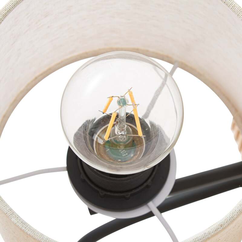 Lucande Wandleuchte Wandlampe Lieske Leselicht Textil Holz beige 39 cm - 4255830901249