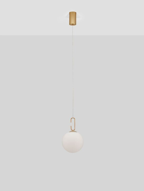 Nova Luce Pendelleuchte Hängeleuchte HOOK LED Gold Glas Warmweiß 10,64 W Ø 18 cm - 5212017434005
