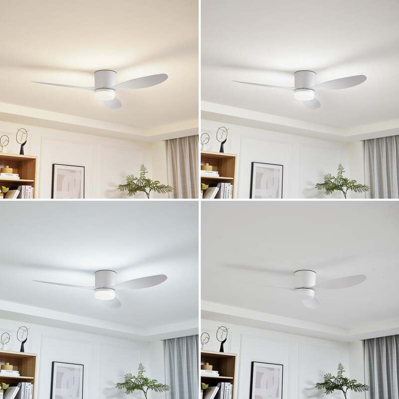 Lucande Deckenventilator Ventilator LED weiß Kayu leise DC Raumlüfter 132 cm - 4251911779929