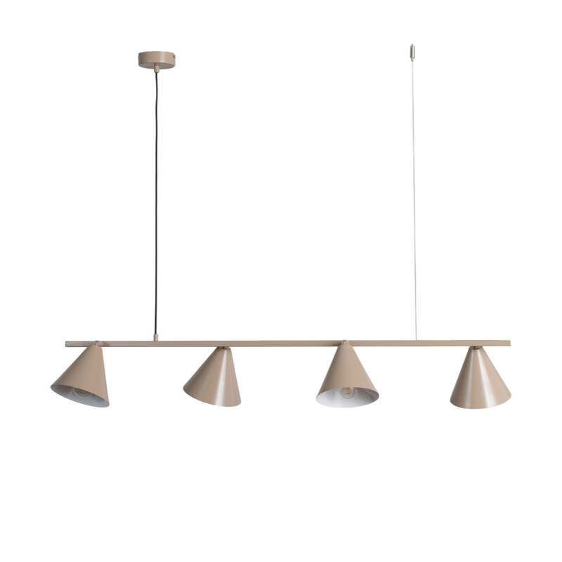 Hängeleuchte Form 4 beige Metall 4-flammig E27 dimmbar 120 cm Aldex - 5904798657543