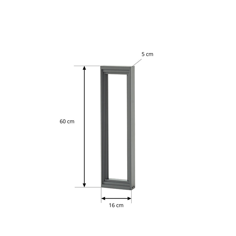 Lucande Wegeleuchte Gartenleuchte Ashkan LED Pollerleuchte anthrazit 60cm IP65 - 4255830911095