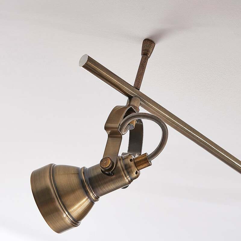 Lindby Deckenlampe Perseas LED Deckenleuchte 6-flg dimmbar altmessing 180cm - 4251096502435