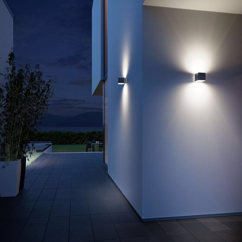 STEINEL L 840 SC Sensor-Außenwandleuchte Wandleuchte Sensorleuchte LED 9W silber - 4007841055547