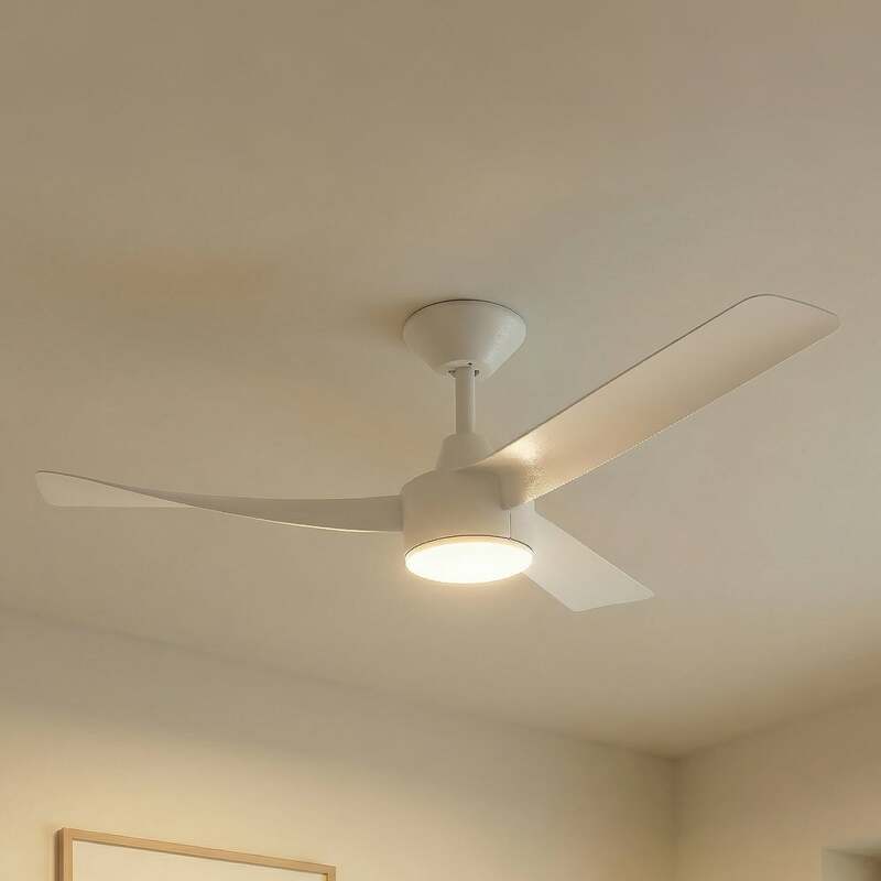 Lucande Deckenventilator Airona LED Ventilator dimmbar leise weiß 95x95cm - 4255830911774