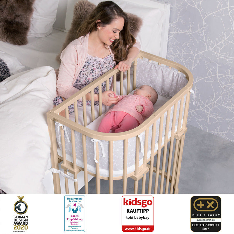 babybay Boxspring Comfort Plus Beistellbett beige höhenverstellbar für Babys - 4262356532611