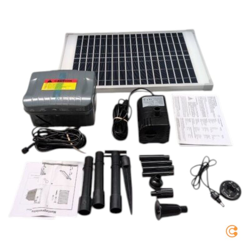 Esotec Solar-Pumpenset Siena Plus mit Beleuchtung und Akkuspeicher 1500l/h - 4260057861559