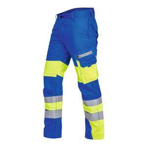 B-Ware ROFA Multinorm-Bundhose Herren VIS-LINE kornblau gelb Größe DE 98 350g/m² EN