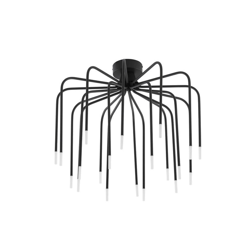 Deckenleuchte Lucande Ariadne LED Lampe 20-flammig schwarz Ø57cm elegant modern - 4255830906664