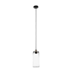 B-Ware Hängeleuchte Zylinder aus klarem Natron-Kalk-Glas Ø 12 cm Hängelampe Lampe Spot