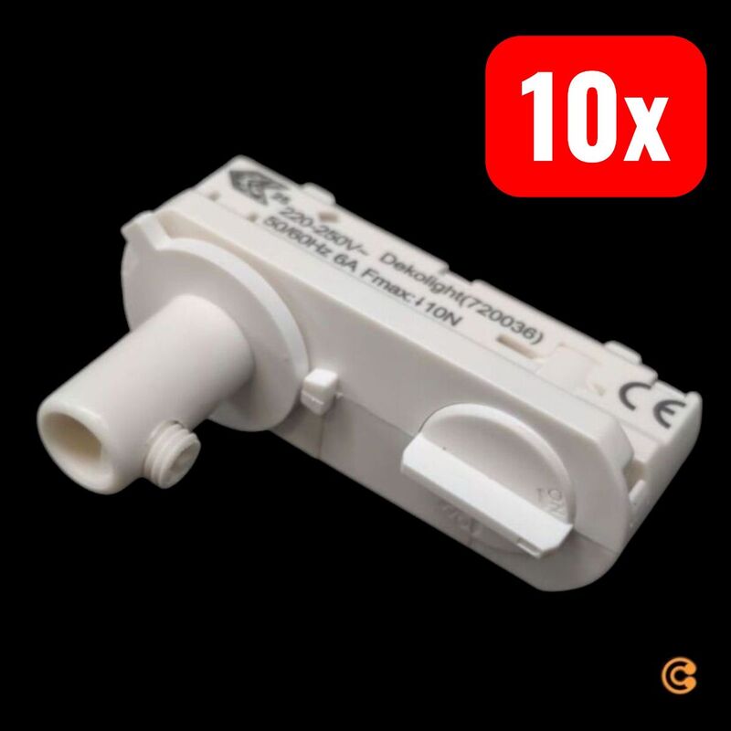 Deko Light Hochvolt-Schienensystem-Komponente Leuchtenadapter Weiß 220V IP20 - 4042943176103