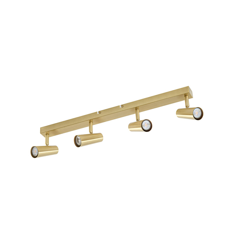 Lindby Deckenstrahler Iluna 4-flg LED Strahler dimmbar messing 59x4,2x11cm - 4255830913945