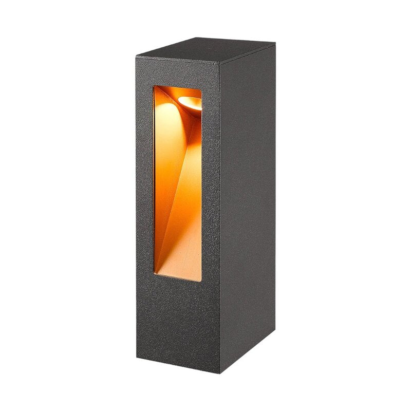 Lucande Sockelleuchte Wegeleuchte LED Aluminium grafitgrau gold matt warmweiß - 6291105701921