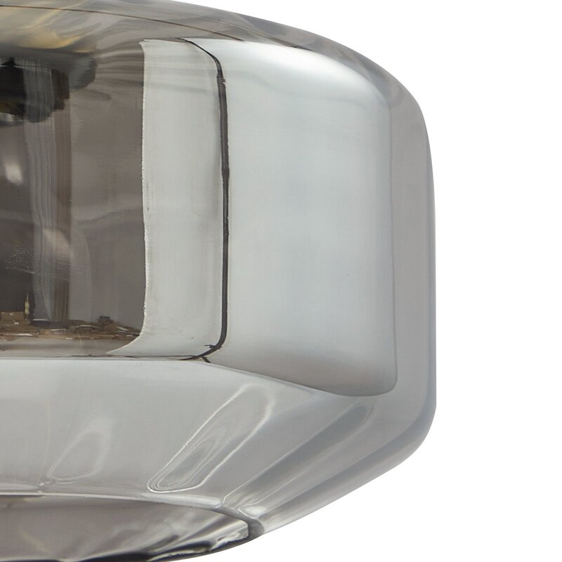 Lindby Hängeleuchte Hildur Ø 22 cm rauchgrau Glas Deckenlampe Lampe Leuchte Spot - 4251911793307