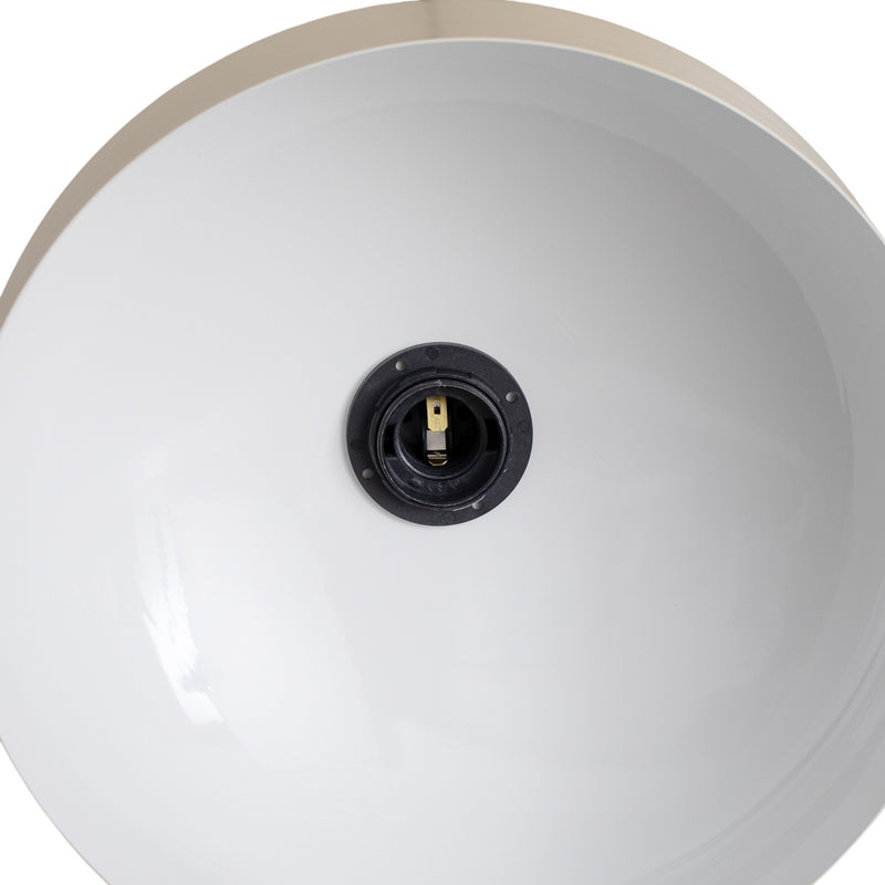 Hängelampe Uto Pendelleuchte Deckenleuchte creme Kabel schwarz Metall 30 cm - 5904798659097
