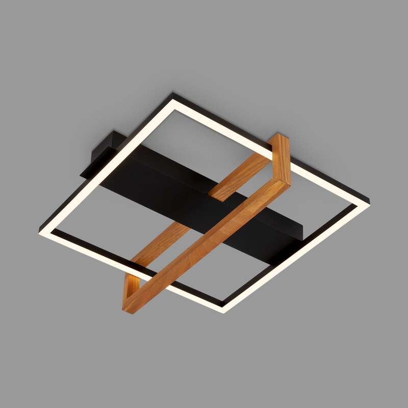 Briloner Deckenleuchte Lampe LED Designer Leuchte schwarz 35x33cm 1400 Lumen - 4002707445739
