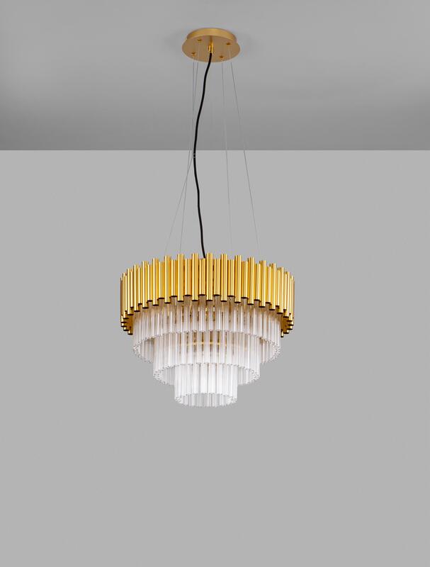 Nova Luce Pendelleuchte Hängeleuchte MAGNOLIA Gold Kronleuchter dimmbar E14 LED - 5212017435026