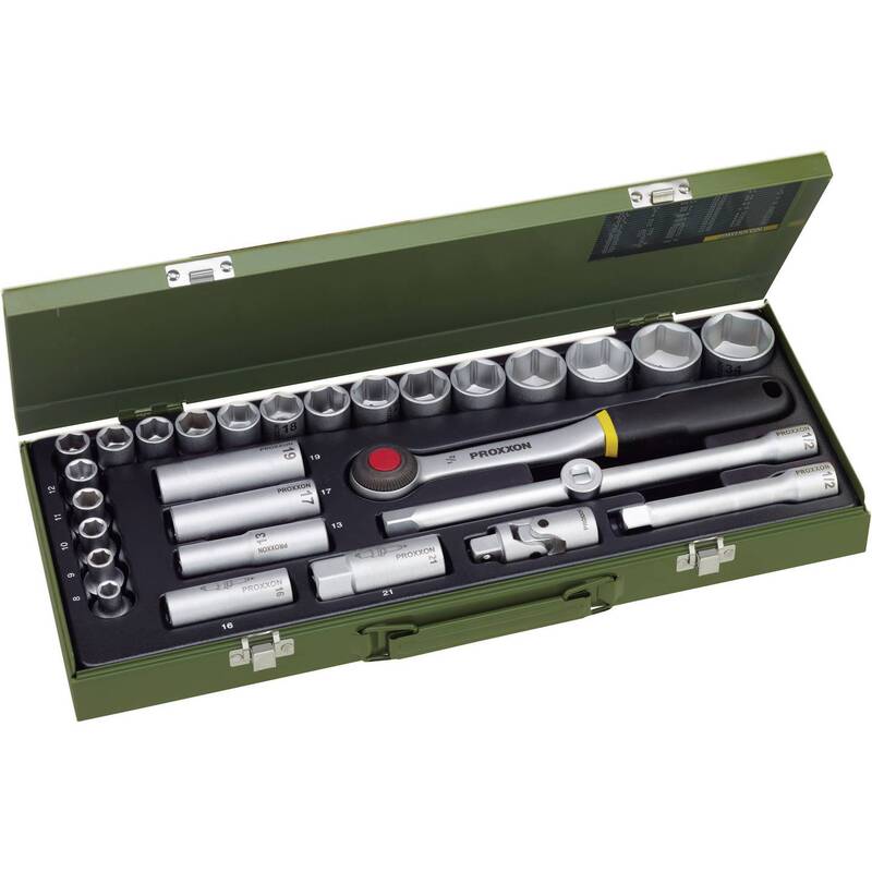 Proxxon Industrial Steckschlüsselsatz Steckschlüssel Handwerkzeug 12,5 mm 29tlg - 4006274230002