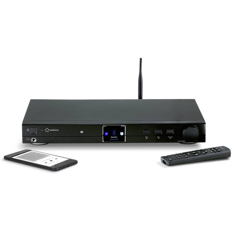 Renkforce Radio-Adapter DAB+ WLAN Bluetooth DLNA Internetradio Schwarz 99 Sender - 4053199973484