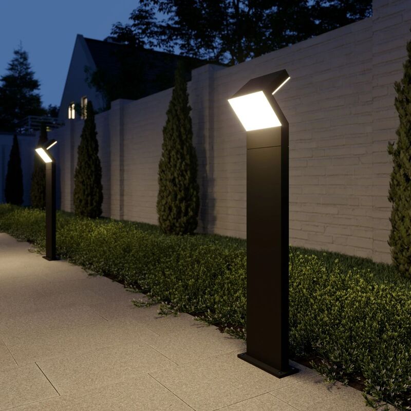 Arcchio Gartenleuchte Havin H100 LED Außenleuchte Lampe dunkelgrau stilvoll 78cm - 4251096584585