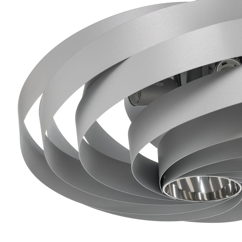 Euluna Deckenleuchte Vento aluminiumfarben Ø 60 cm Metall Deckenlampe Lampe Spot - 4251911799880