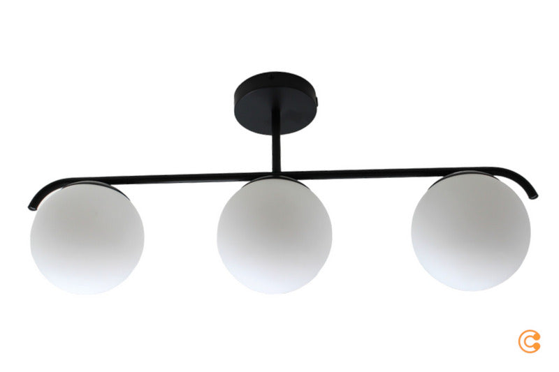 Nordlux Deckenlampe Grant Deckenlampe Lampe Leuchte Licht Schwarz Opalglas Deko - 5704924001130