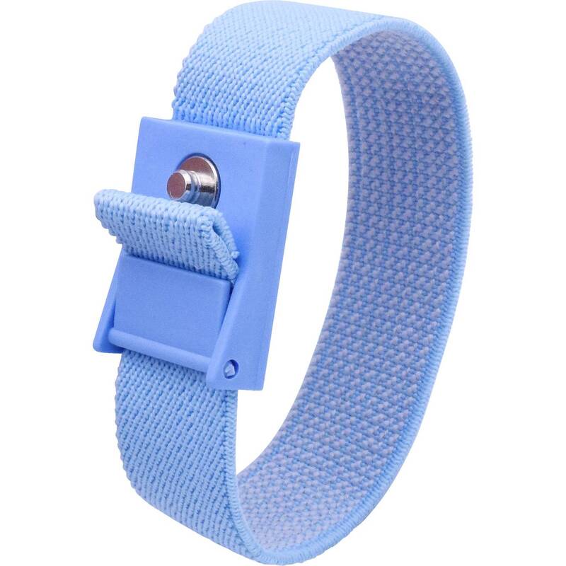 Quadrios ESD-Handgelenkband Blau Druckknopf 4 mm Handgelenkband ESD Schutz 78cm - 4260573961733