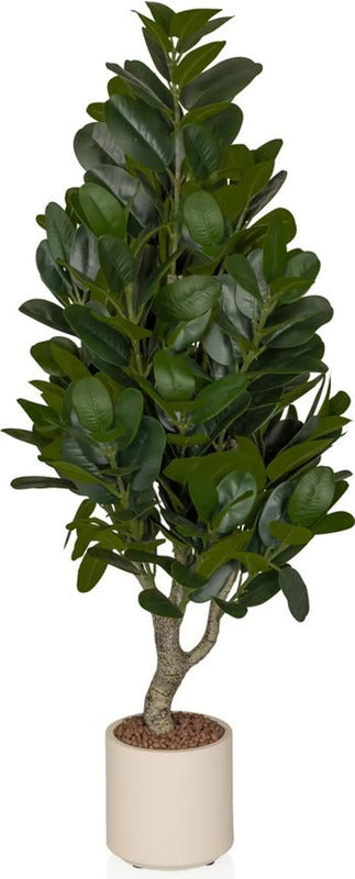 Hjh OFFICE Kunstpflanze Garcinia mangostana Kunststoff mit Holzstamm 288 Blätter - 4064323108764