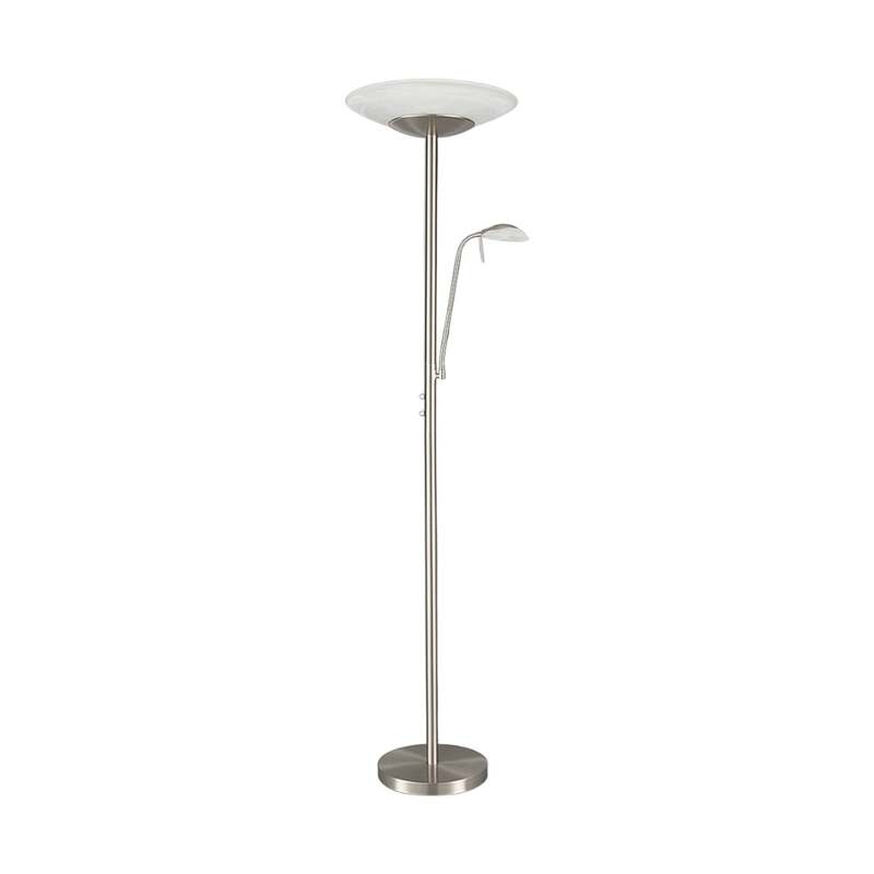 Lindby Stehleuchte Deckenfluter LED Leselicht Ragna nickel dimmbar Leselampe - 4251096519662