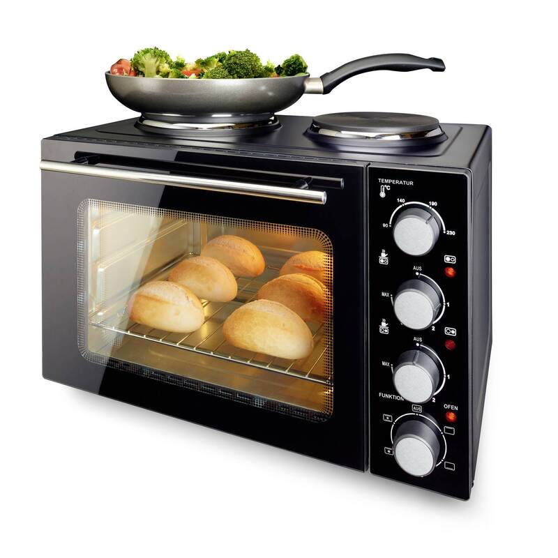 EMERIO Minibackofen Miniherd Multiofen Heißluftfunktion Campingküche Kombi - 7333282011253