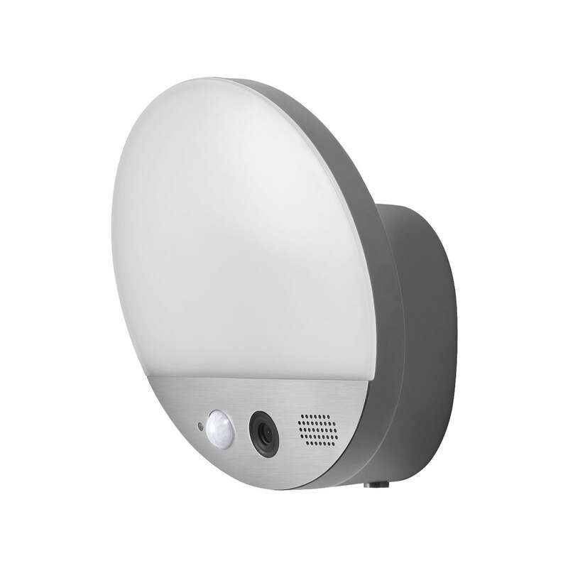 OSRAM SMART+ Außenwandleuchte ROUND LED Gartenlampe Kamera Sensor grau IP44 - 4099854474910