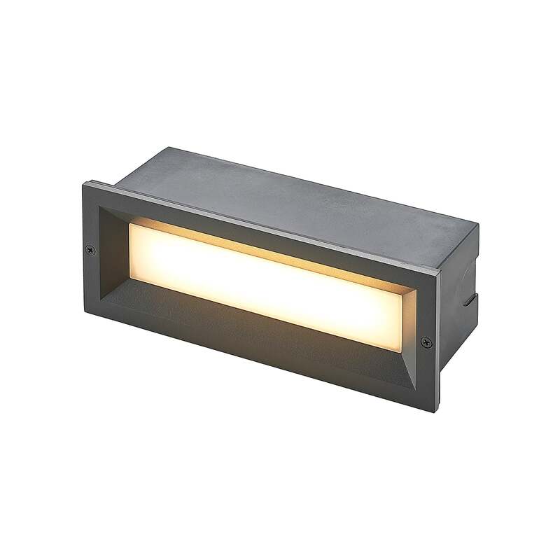 Lucande LED Wandeinbauleuchte Lachlain anthrazit Gartenlampe 11W IP65 25cm - 4251096583311