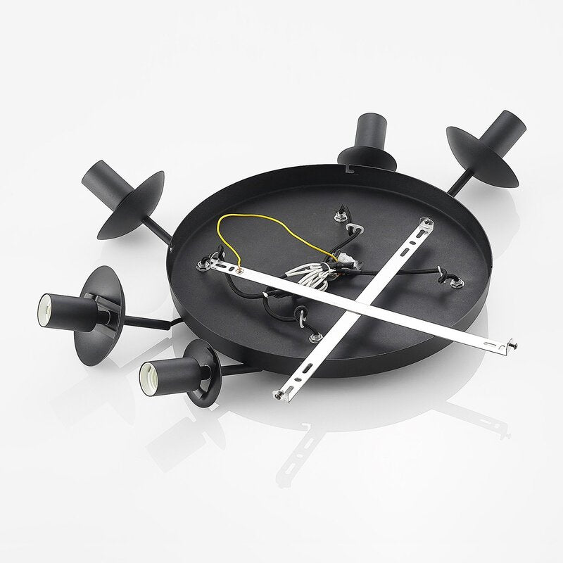 Lindby Hängeleuchte Teeja LED Pendelleuchte dimmbar 5-flg. grau Ø50cm 30cm - 4251911746068