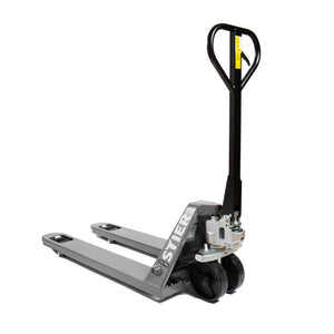 D-Ware STIER Gabelhubwagen Handgabelhubwagen Tragkraft 2500kg Nylon-Reifen grau 1150mm