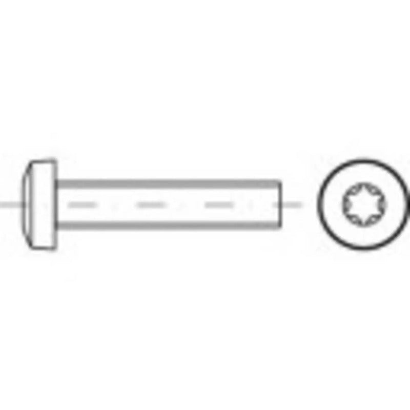 Toolcraft Linsenschraube M2 4mm Edelstahl A2 DIN 7985 1000 Stück T-Profil - 4053199456574