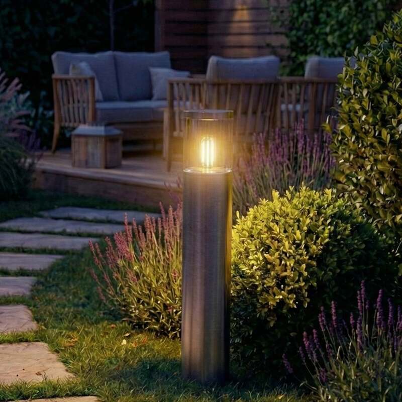 OSRAM Sockellampe ENDURA CLASSIC EBRO Edelstahl Gartenleuchte dimmbar IP44 49cm - 4099854446436