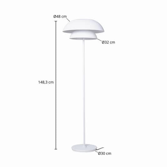 Lucande Kellina Stehleuchte Stehlampe Standleuchte Leuchte Lampe Licht in Weiß - 4251911756272