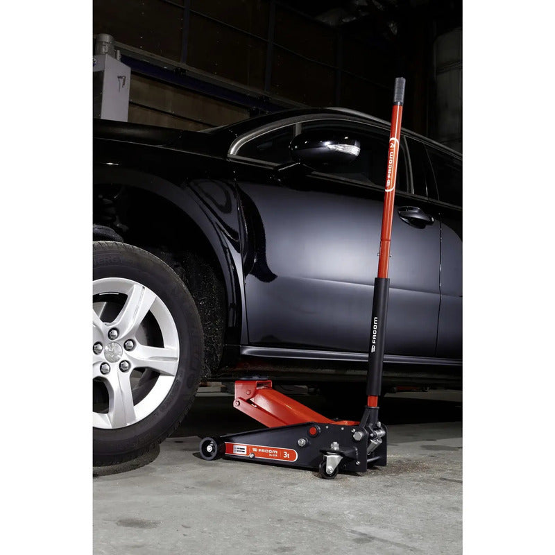 Facom Rangierwagenheber 3t Hubhöhe 13,3-46,5cm Werkzeugheber rot schwarz robust - 3662424059643