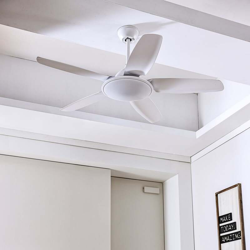 Lucande Deckenventilator Divian LED Ventilator CCT leise weiß matt 130cm 32W - 4251911746099