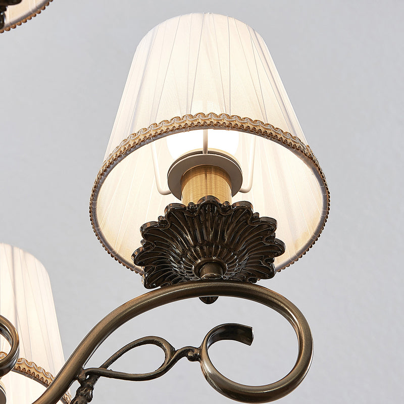 Lindby Kronleuchter Finnick 5-flammig LED Hängelampe dimmbar altmessing Ø 60 cm - 4251096571547
