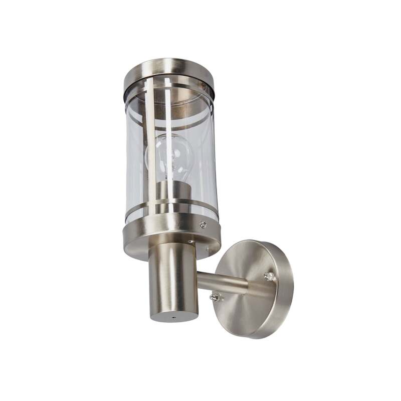 Lindby Außenwandleuchte Djori Außenlampe Wandleuchte Wandleuchte E27 Edelstahl - 4251096528718