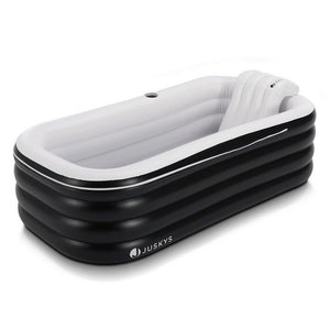 B-Ware Aufblasbare Badewanne mit Rückenlehne und Luftpumpe für Zuhause und Outdoor 78