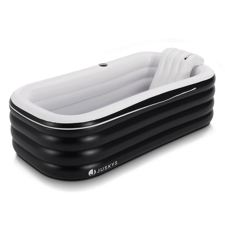 Aufblasbare Badewanne mit Rückenlehne und Luftpumpe für Zuhause und Outdoor 78 - 4262437183329
