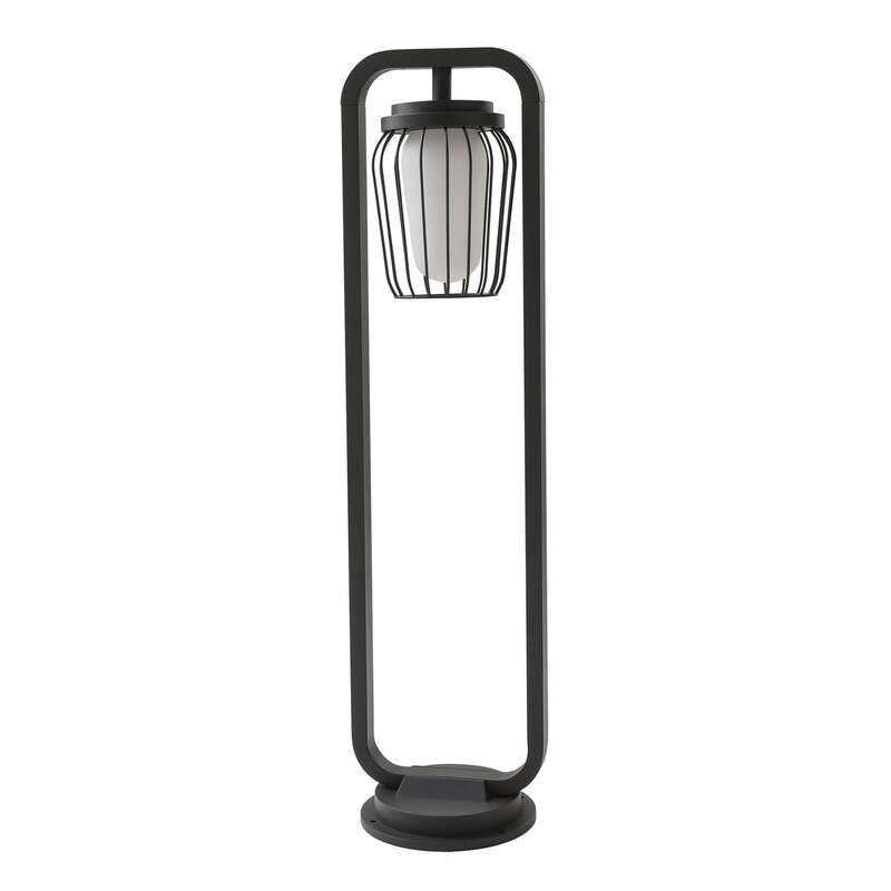 Lucande Wegeleuchte Chandan LED Gartenleuchte dimmbar anthrazit 90cm Aluminium - 4251911764338