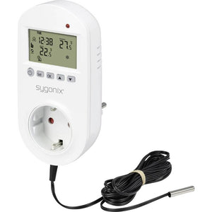 B-Ware Sygonix Universalthermostat Zwischenstecker Wochenprogramm 1-70°C Tuya weiß 193g